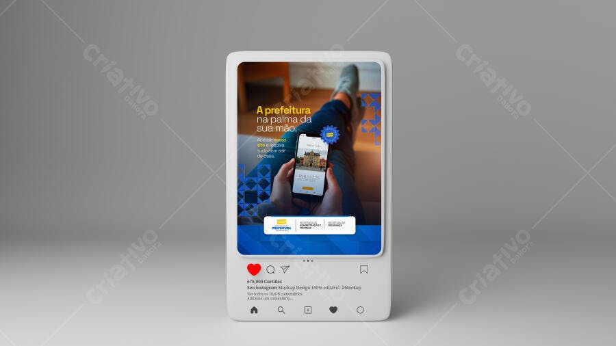 Mockup Realista de Smartphone com Design Moderno para Redes Sociais