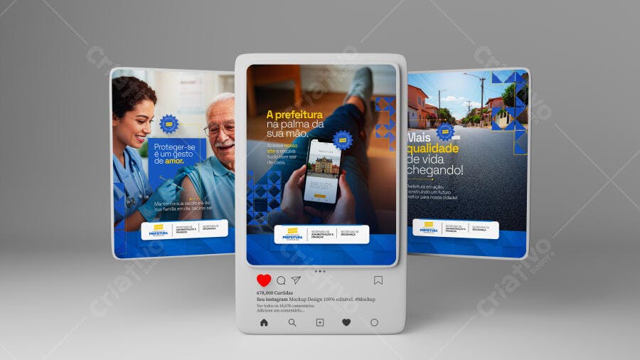 Mockup Instagram Stories: Design Moderno para Prefeitura