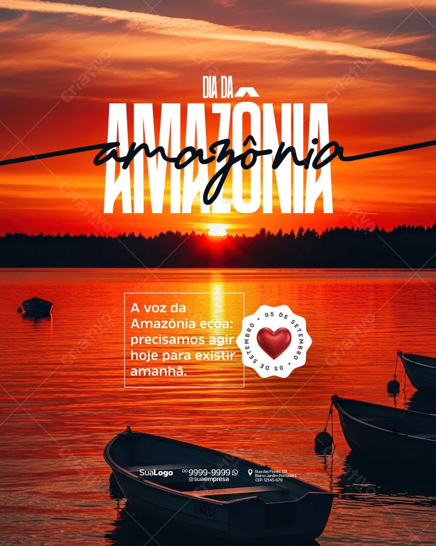 Flyer Dia da Amazônia PSD Editável