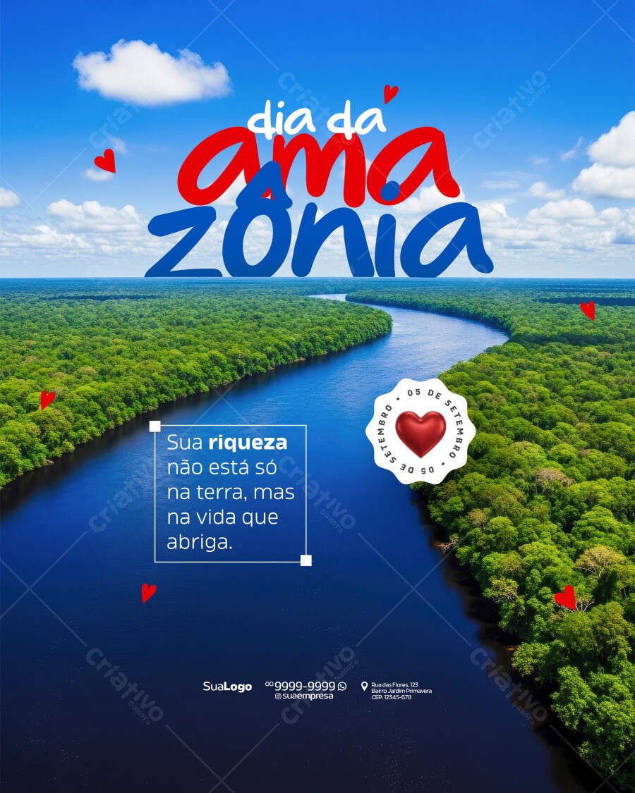 Flyer Dia da Amazônia PSD Editável