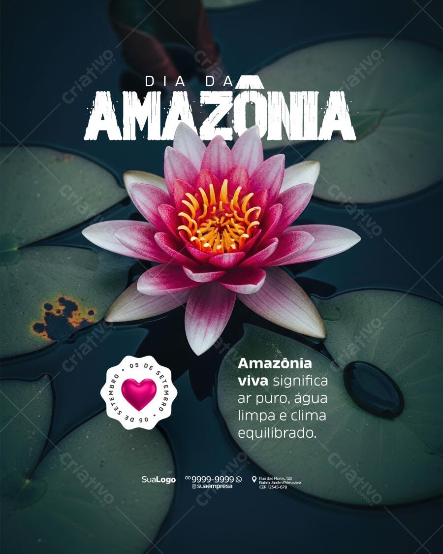 Flyer Dia da Amazônia PSD Editável