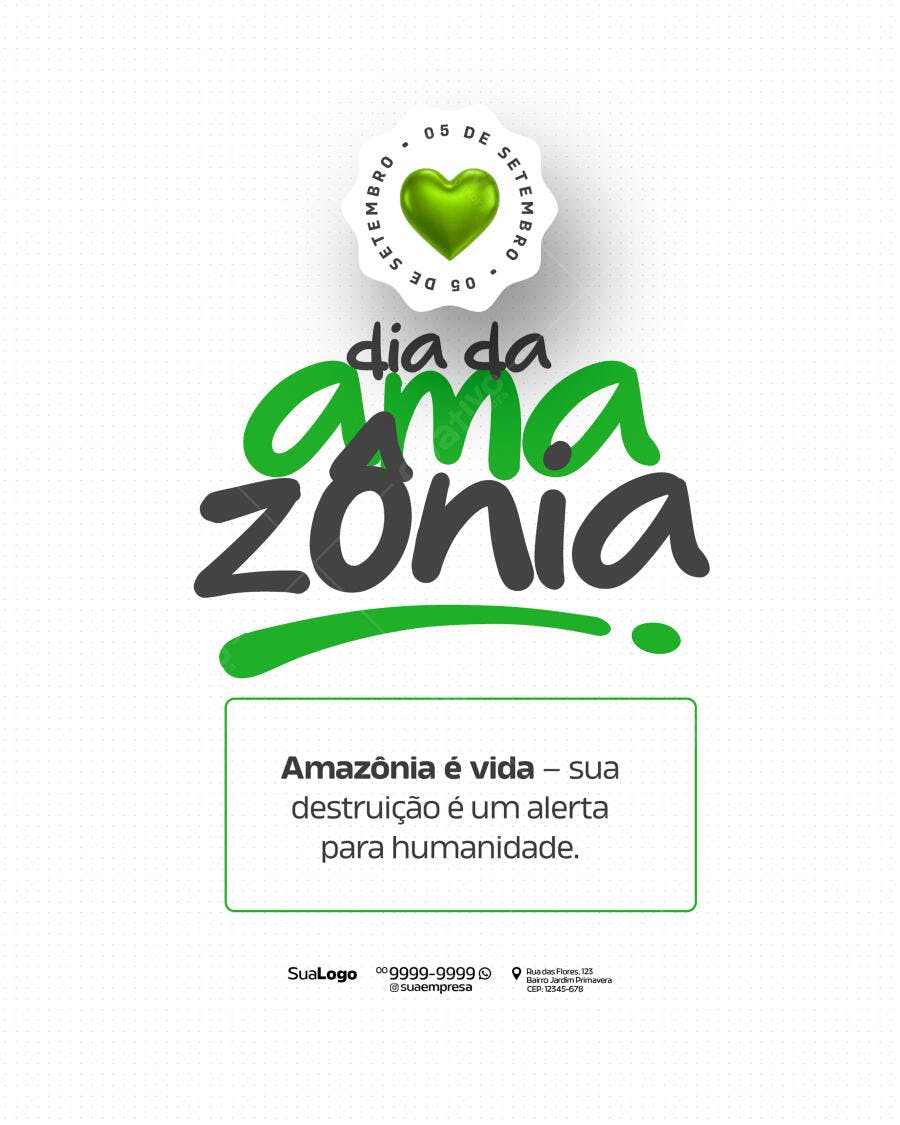 Flyer Dia da Amazônia PSD Editável
