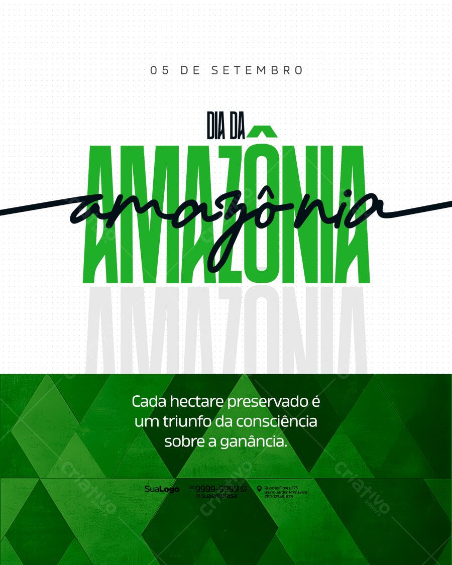 Post para o Dia da Amazônia PSD Editável