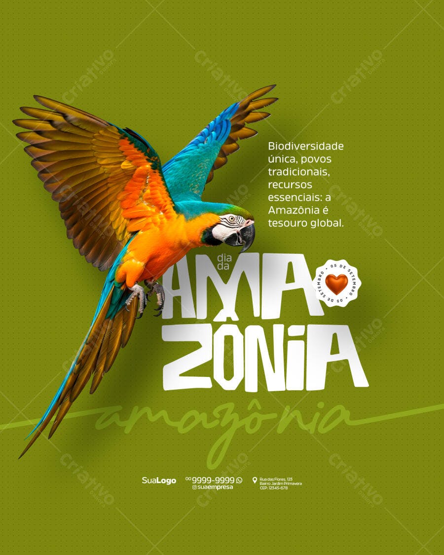 Flyer Dia da Amazônia PSD Editável
