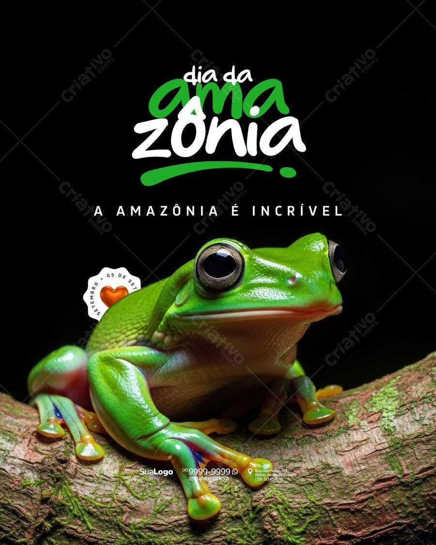 Flyer Dia da Amazônia PSD Editável