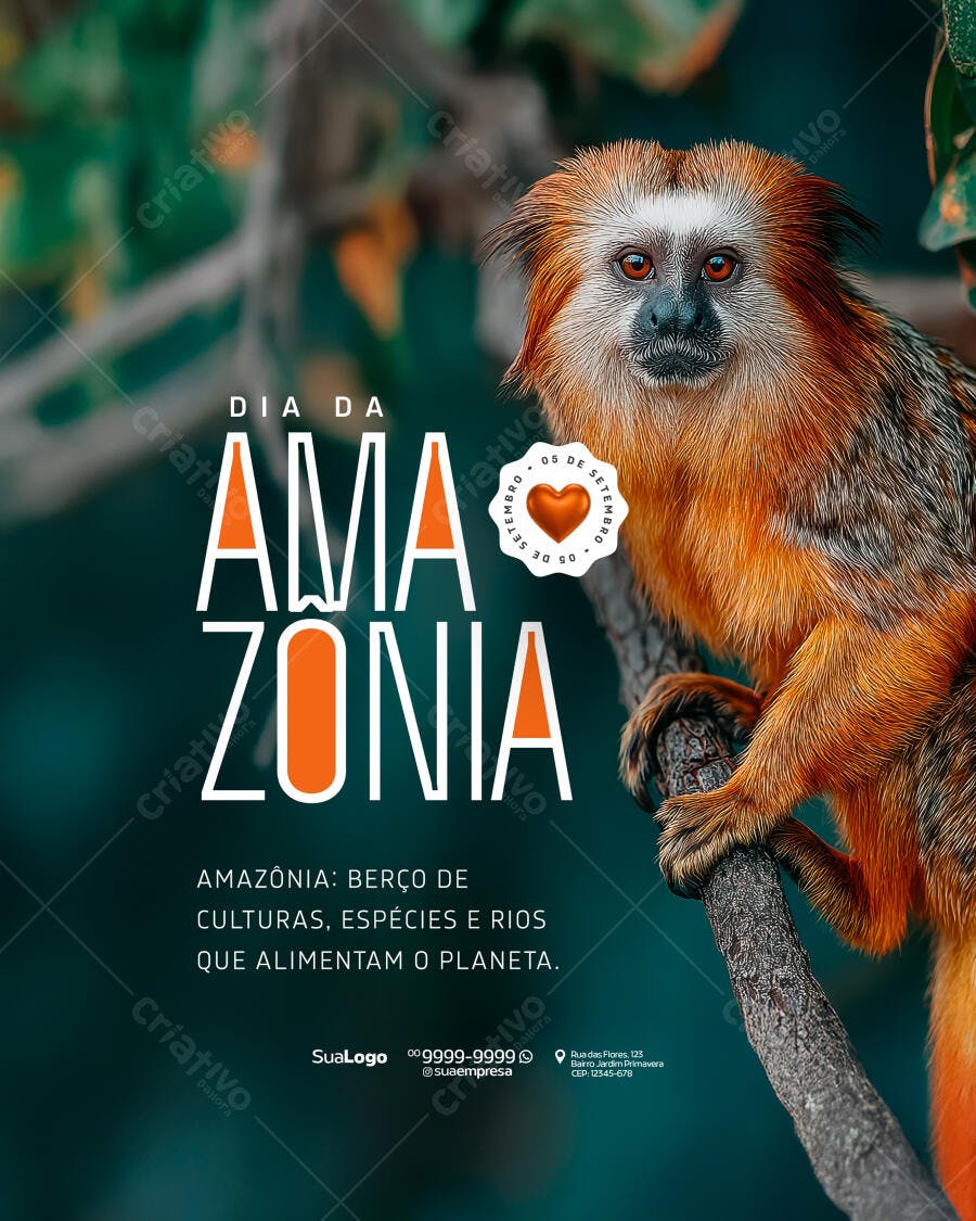 Flyer Dia da Amazônia PSD Editável