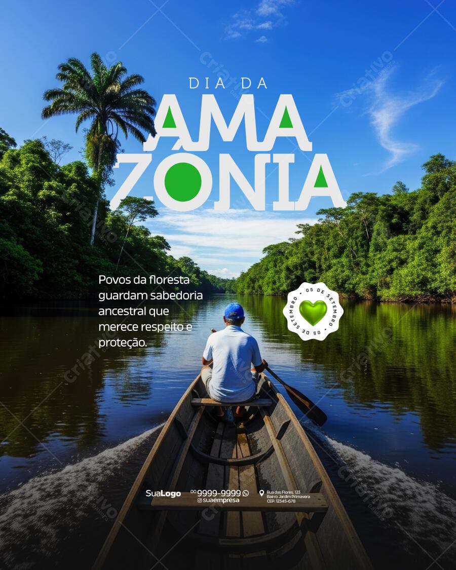 Flyer Dia da Amazônia PSD Editável