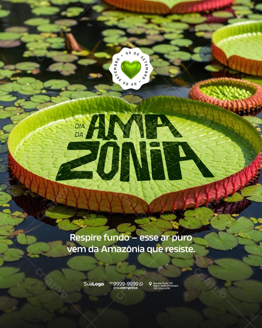 Flyer Dia da Amazônia PSD Editável