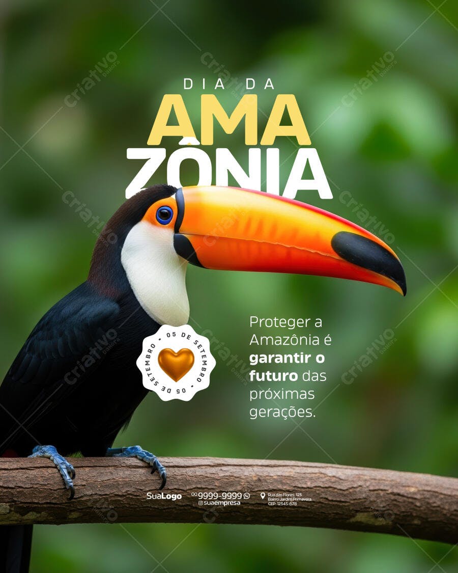 Flyer Dia da Amazônia PSD Editável