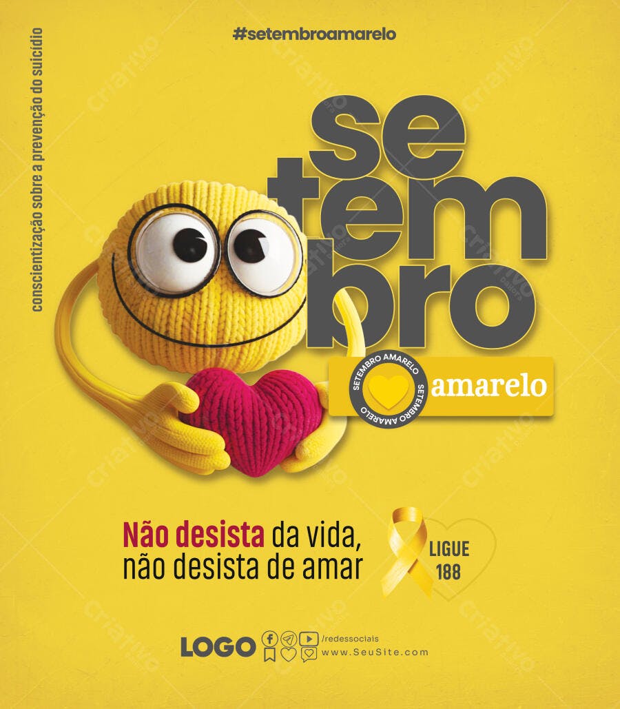 PSD Flyer Setembro Amarelo PSD Editável