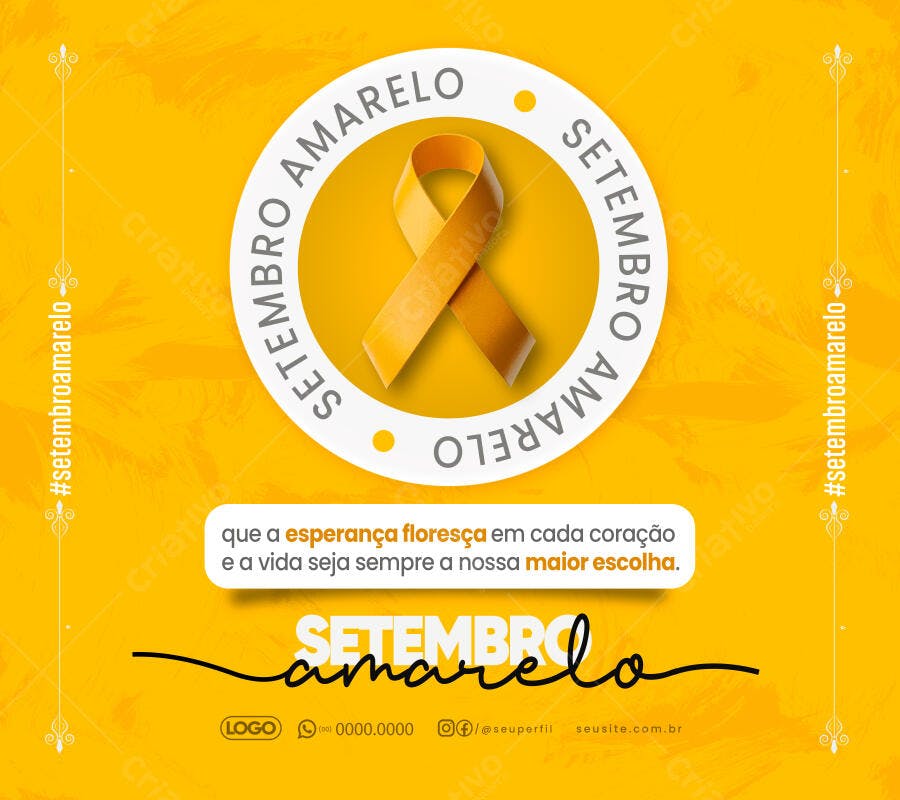 Post Setembro Amarelo PSD Editável