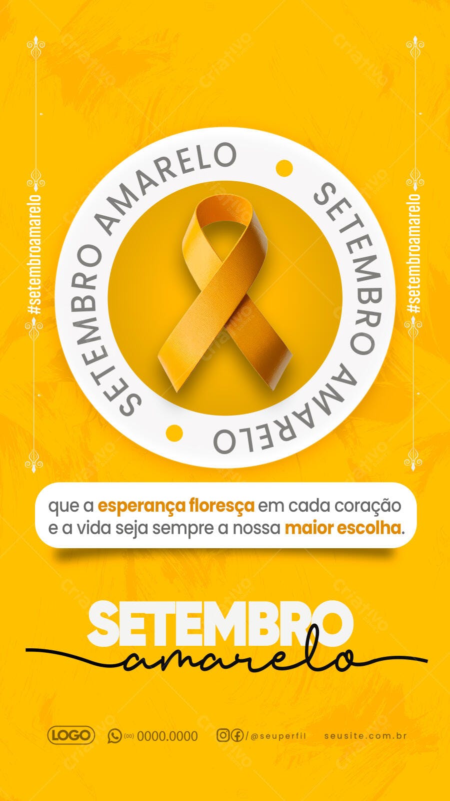 Flyer Setembro Amarelo PSD Editável