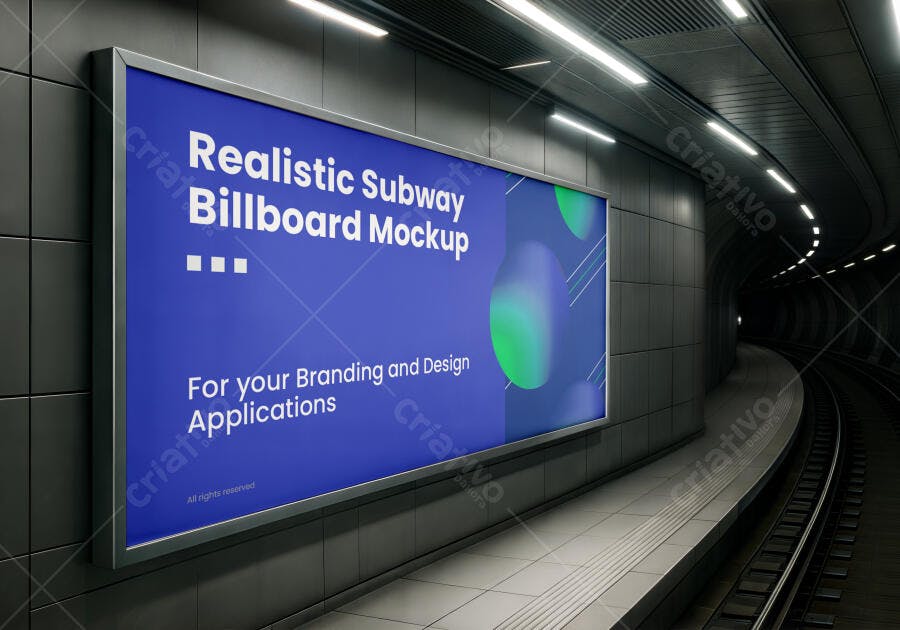Mockup de Outdoor Realista em Metrô