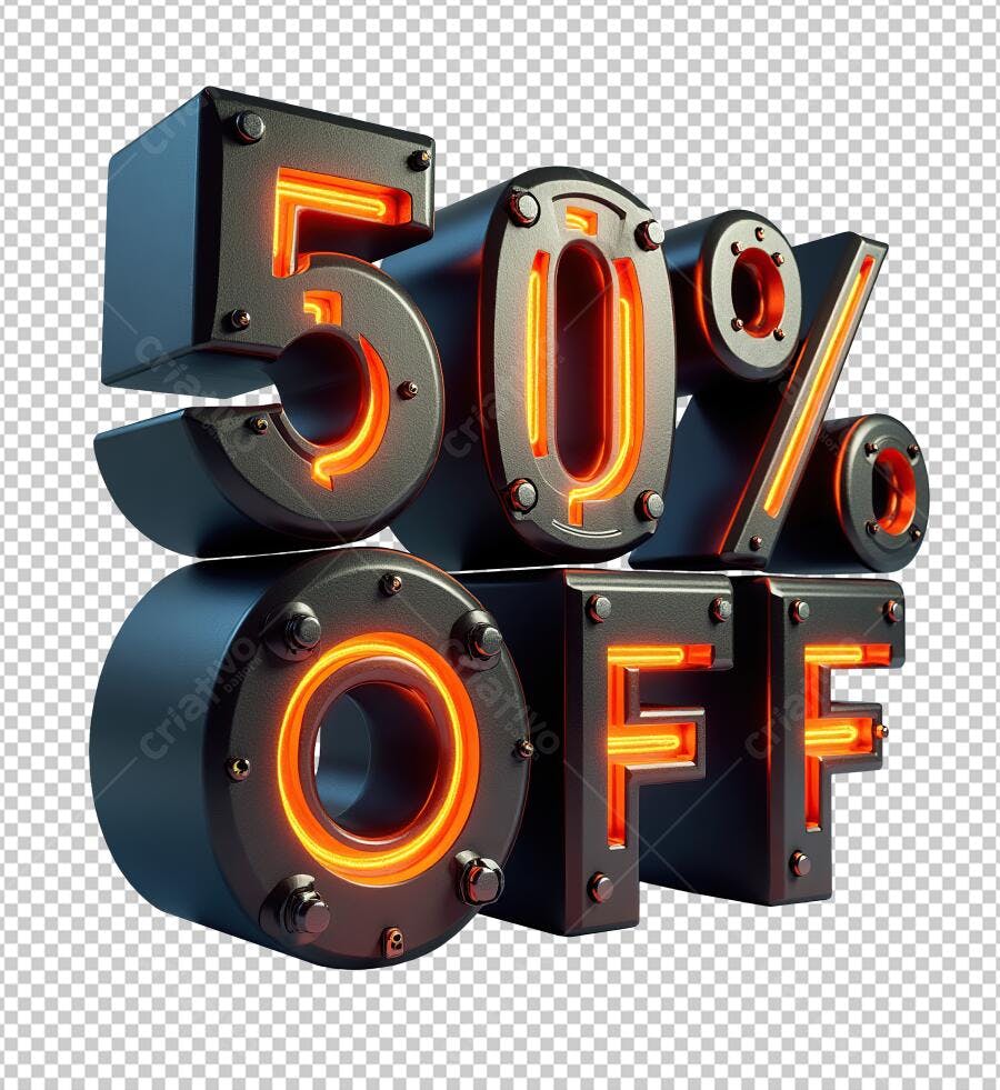 Icone 50% OFF com fundo transparente PNG