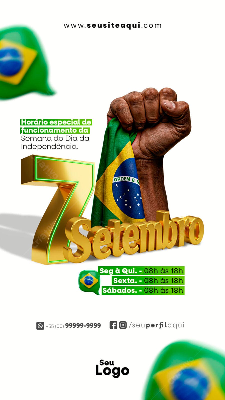 Flyer 7 de Setembro PSD Editável