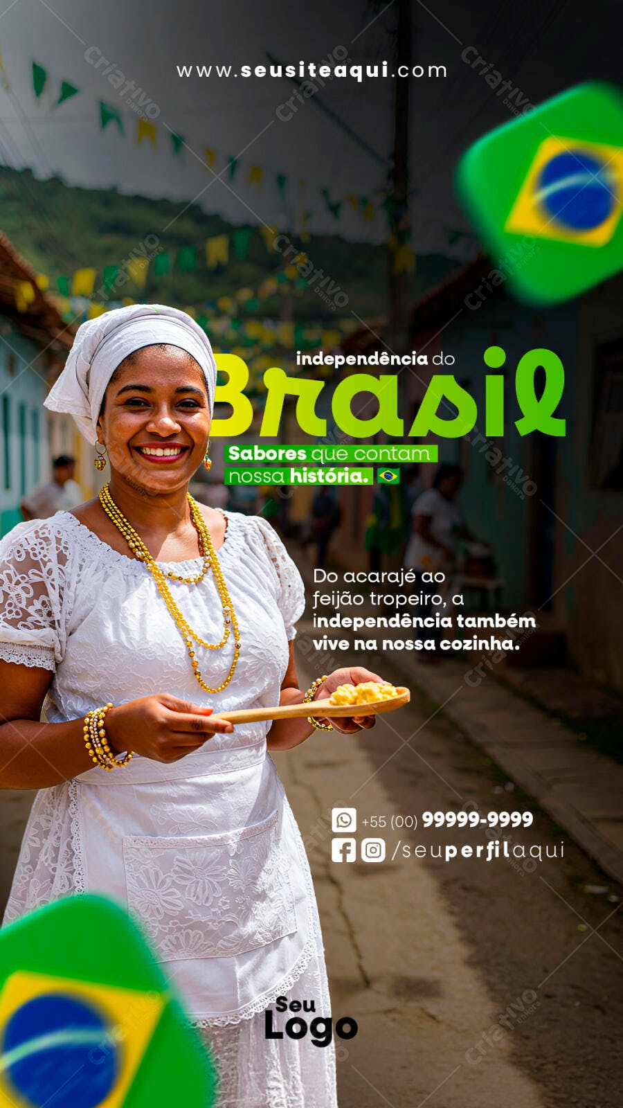 Flyer Independência do Brasil PSD Editável