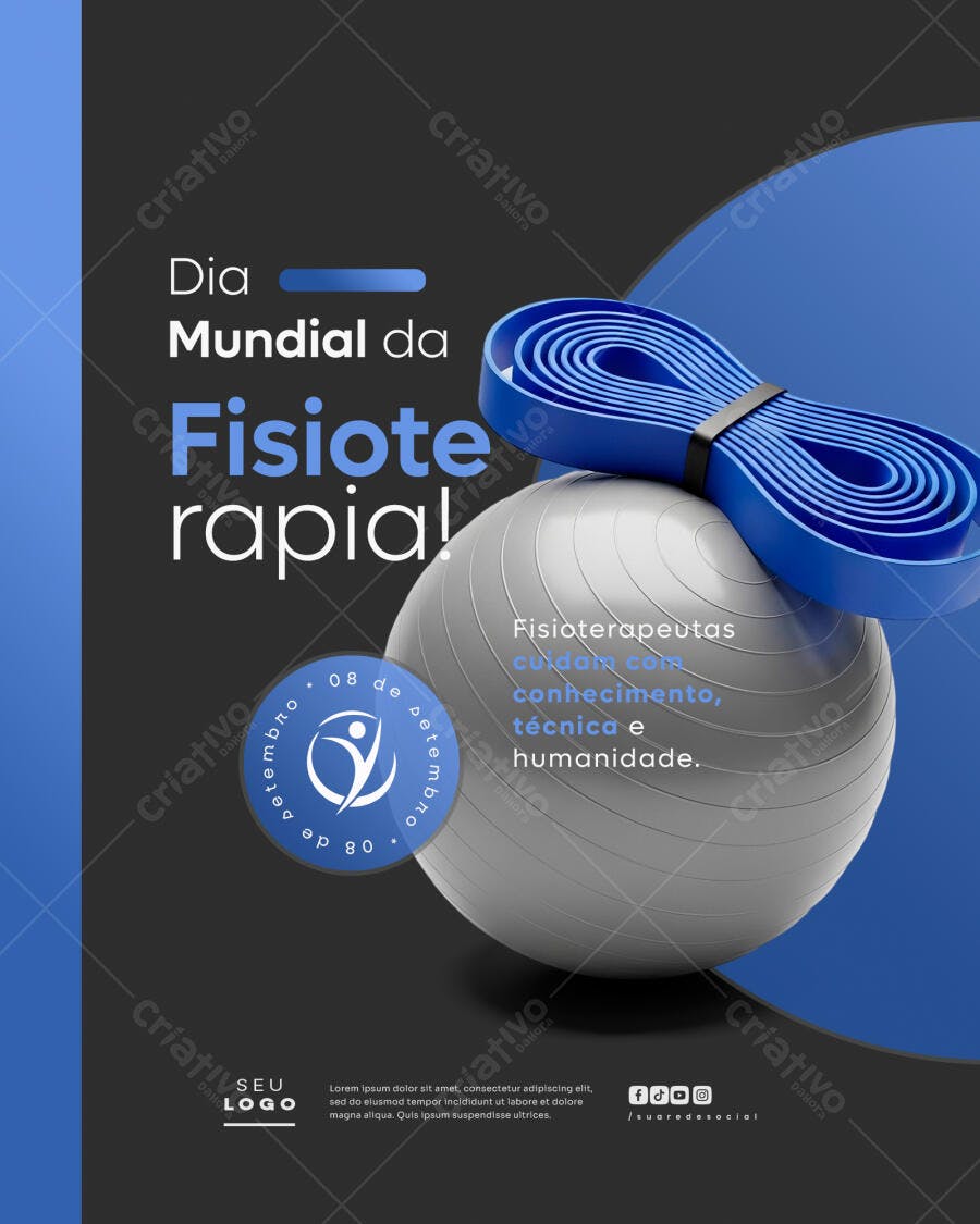 Flyer Dia Mundial da Fisioterapia PSD Editável