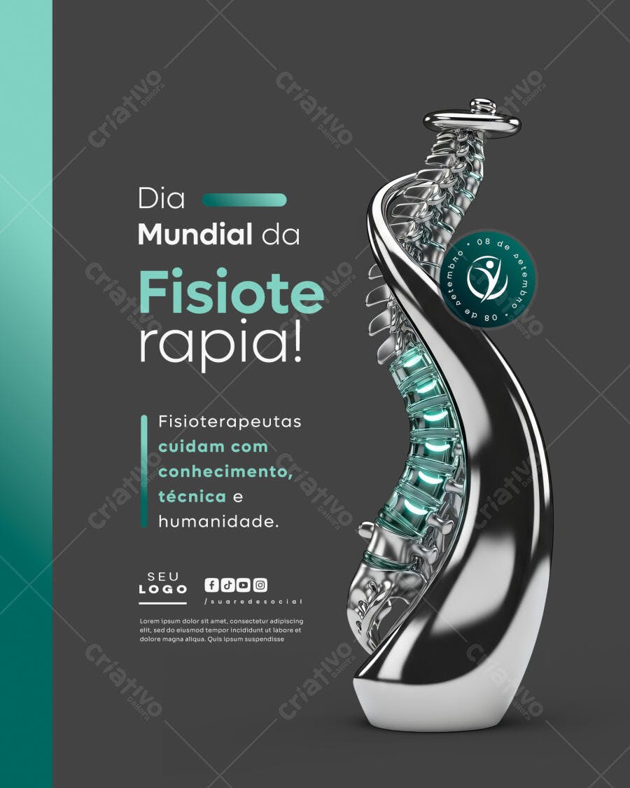 Post para Dia Mundial da Fisioterapia PSD Editável
