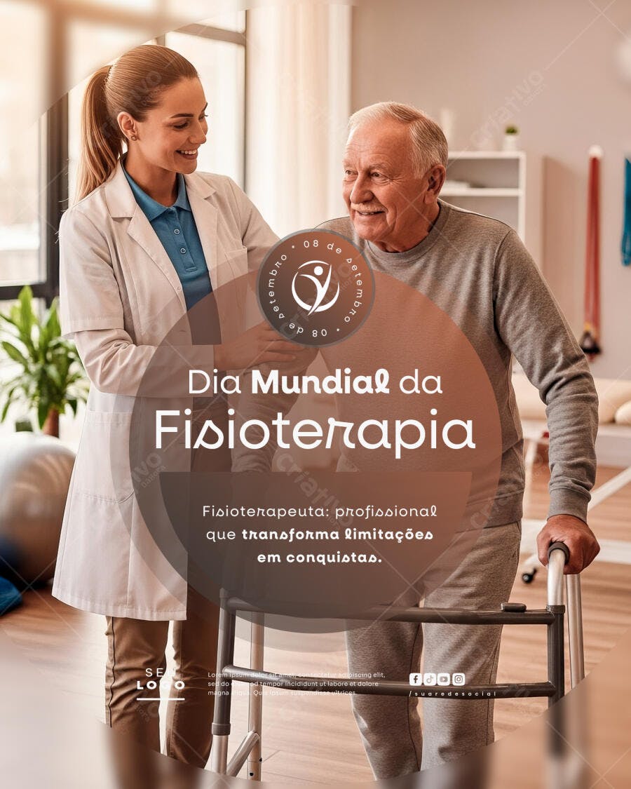 Flyer Dia Mundial da Fisioterapia PSD Editável