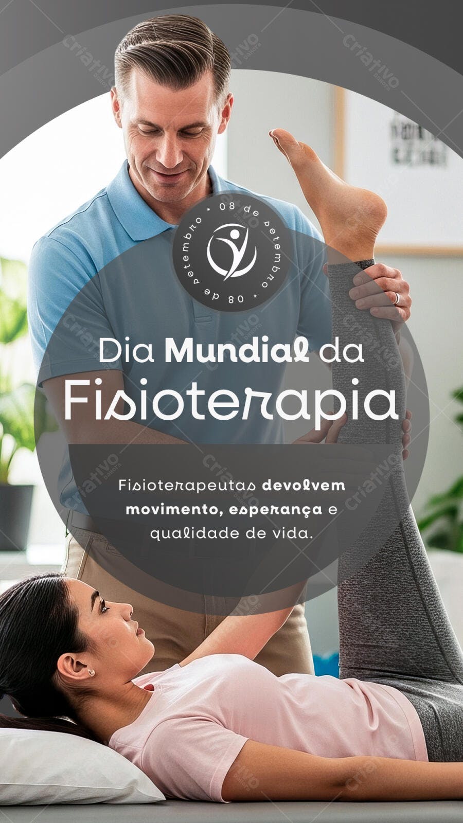 Flyer Dia Mundial da Fisioterapia PSD Editável