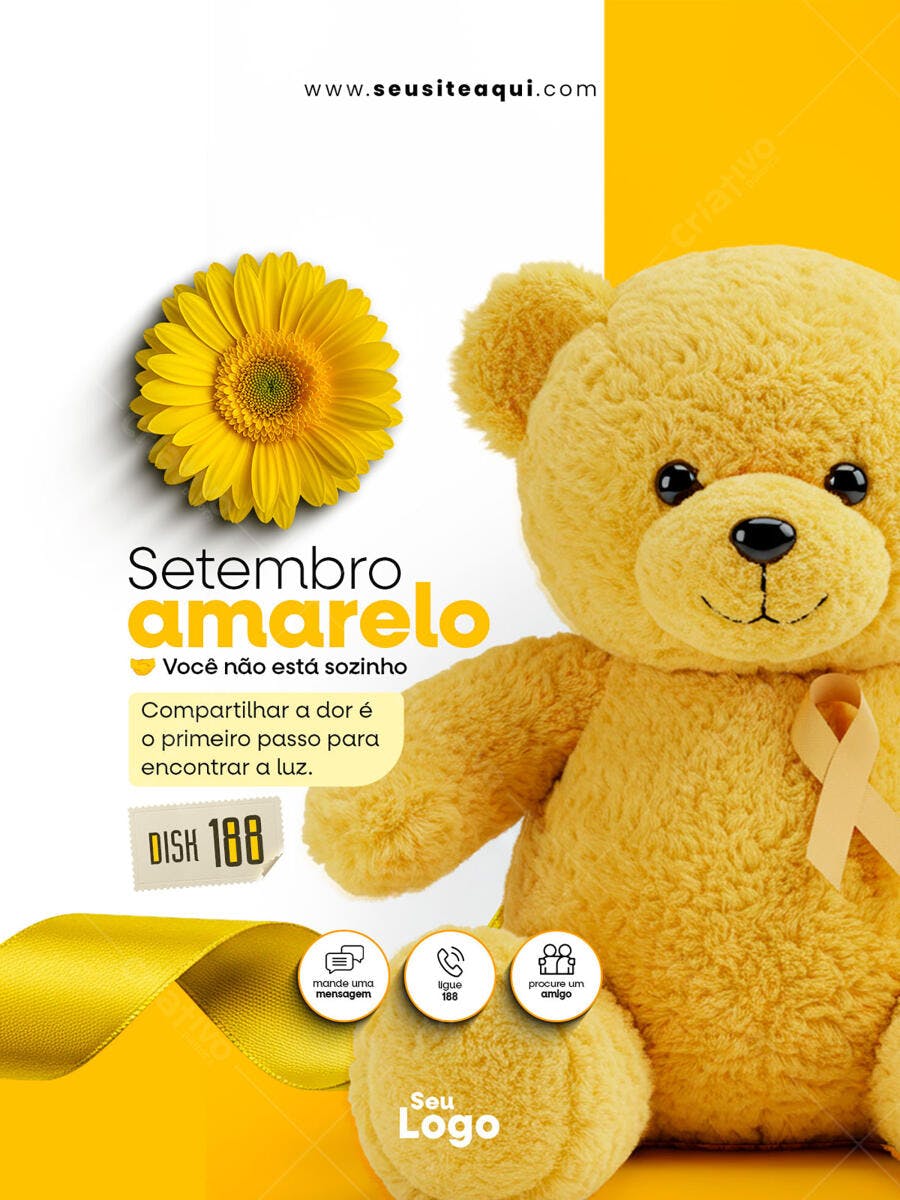 Flyer Setembro Amarelo PSD Editável
