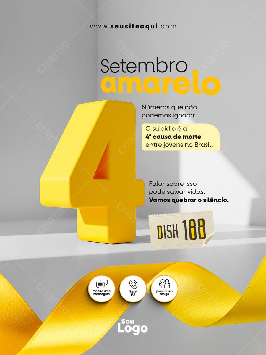 Flyer Setembro Amarelo PSD Editável
