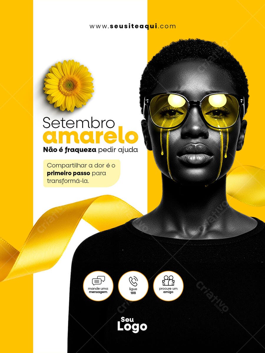 Flyer Setembro Amarelo PSD Editável