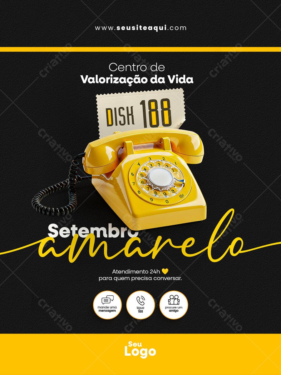 Flyer Setembro Amarelo PSD Editável