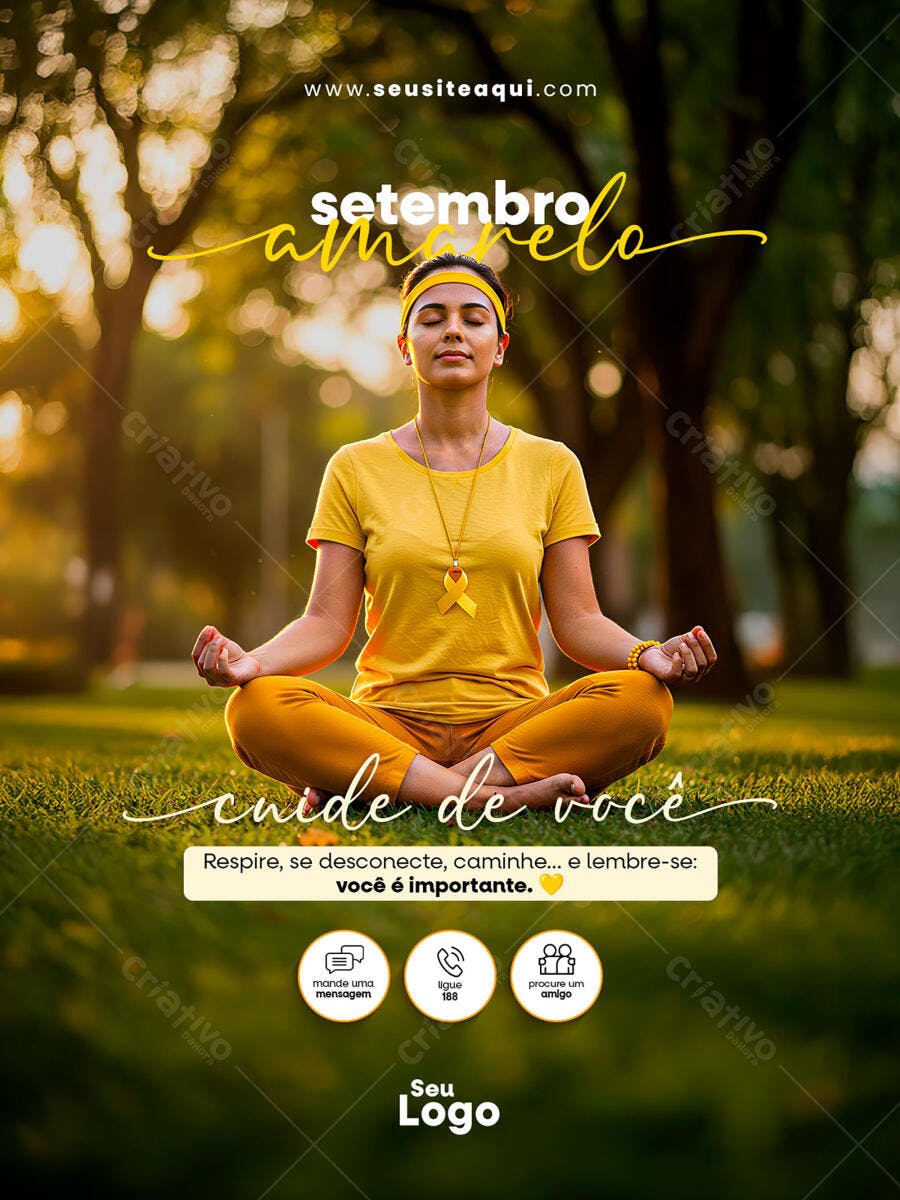 Flyer Setembro Amarelo PSD Editável