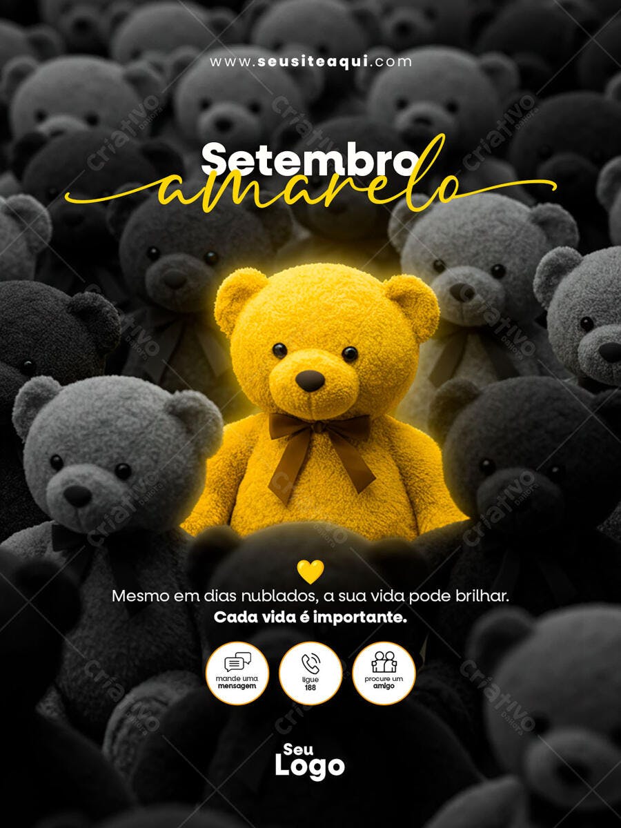 Flyer Setembro Amarelo PSD Editável