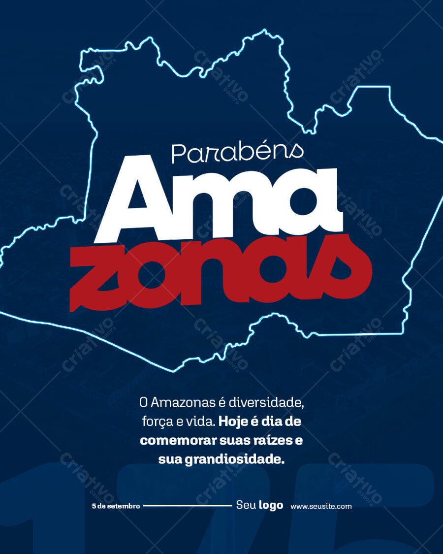 Flyer Dia do Amazonas PSD Editável