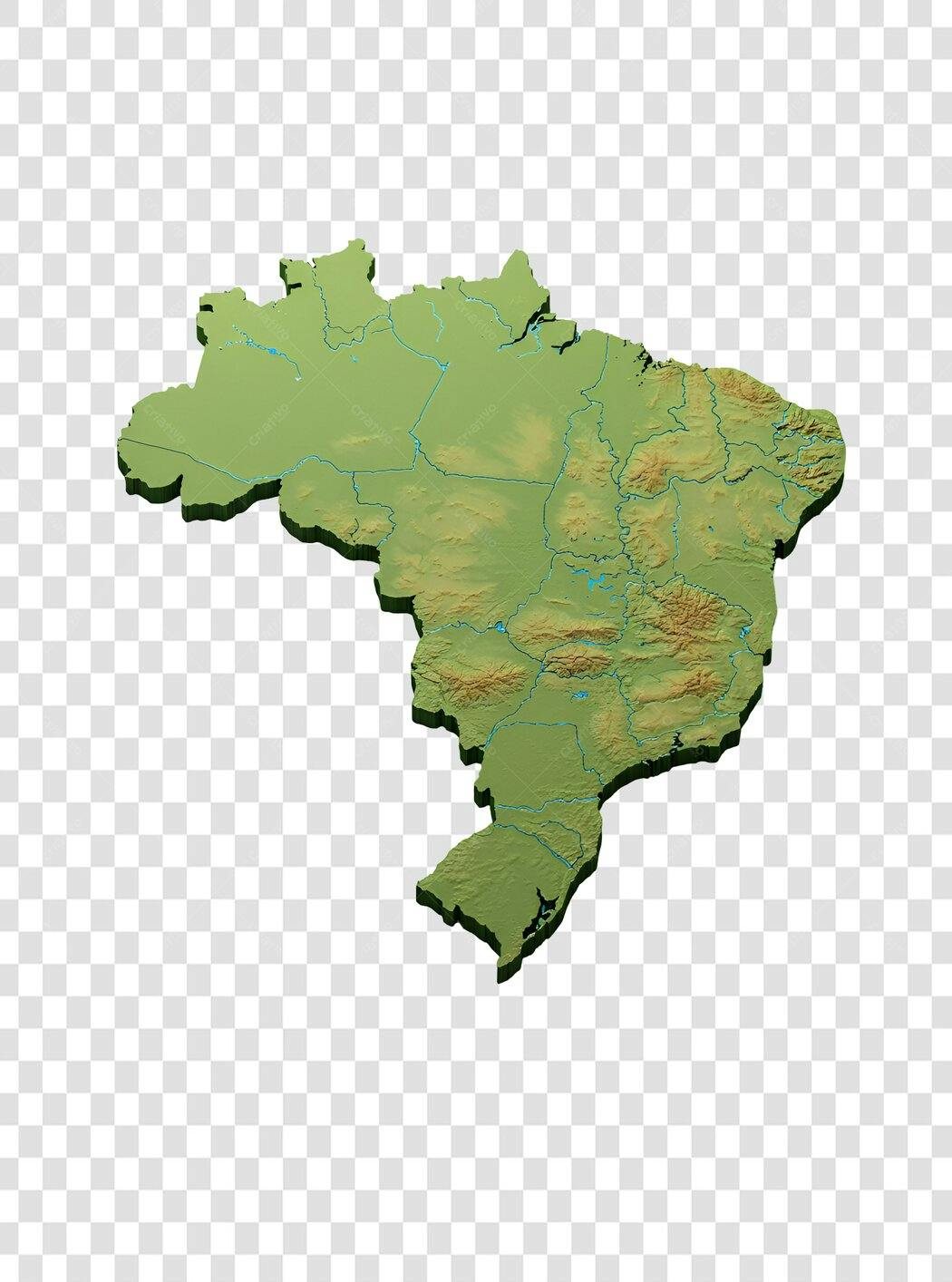 Mapa Brasil PNG com fundo transparente