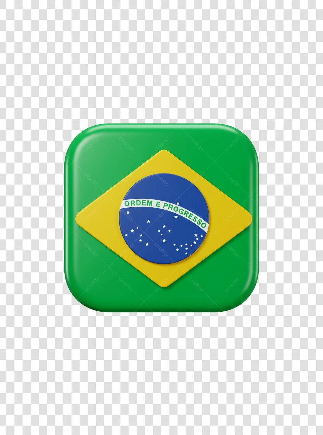 Icone Bandeira Brasil PNG com fundo transparente