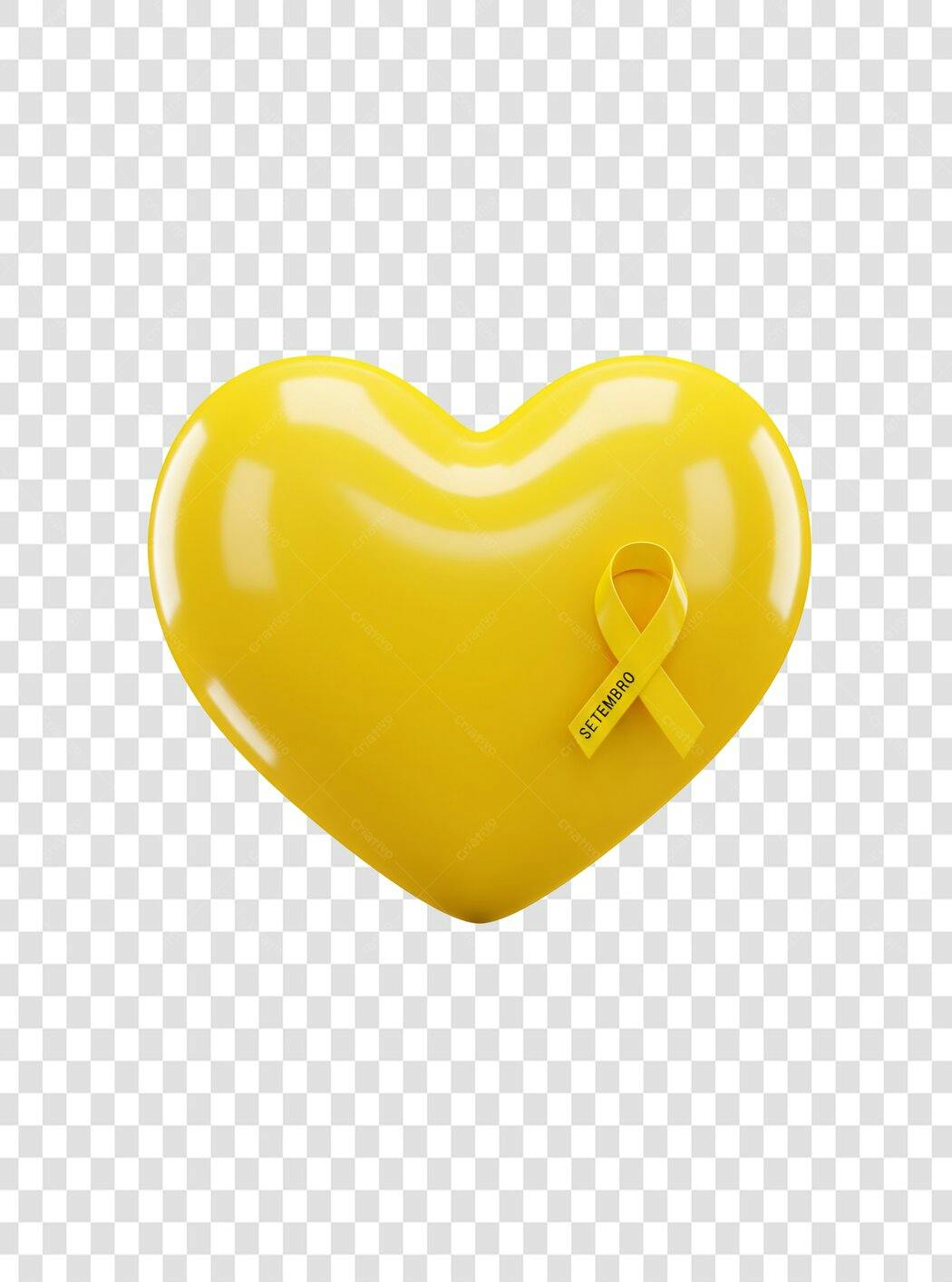 Icone Setembro Amarelo PNG com fundo transparente