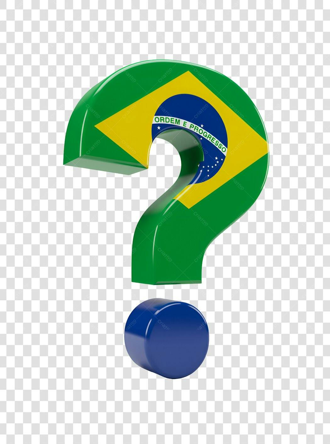 Ícone Brasil Ponto de Interrogação PNG com fundo transparente