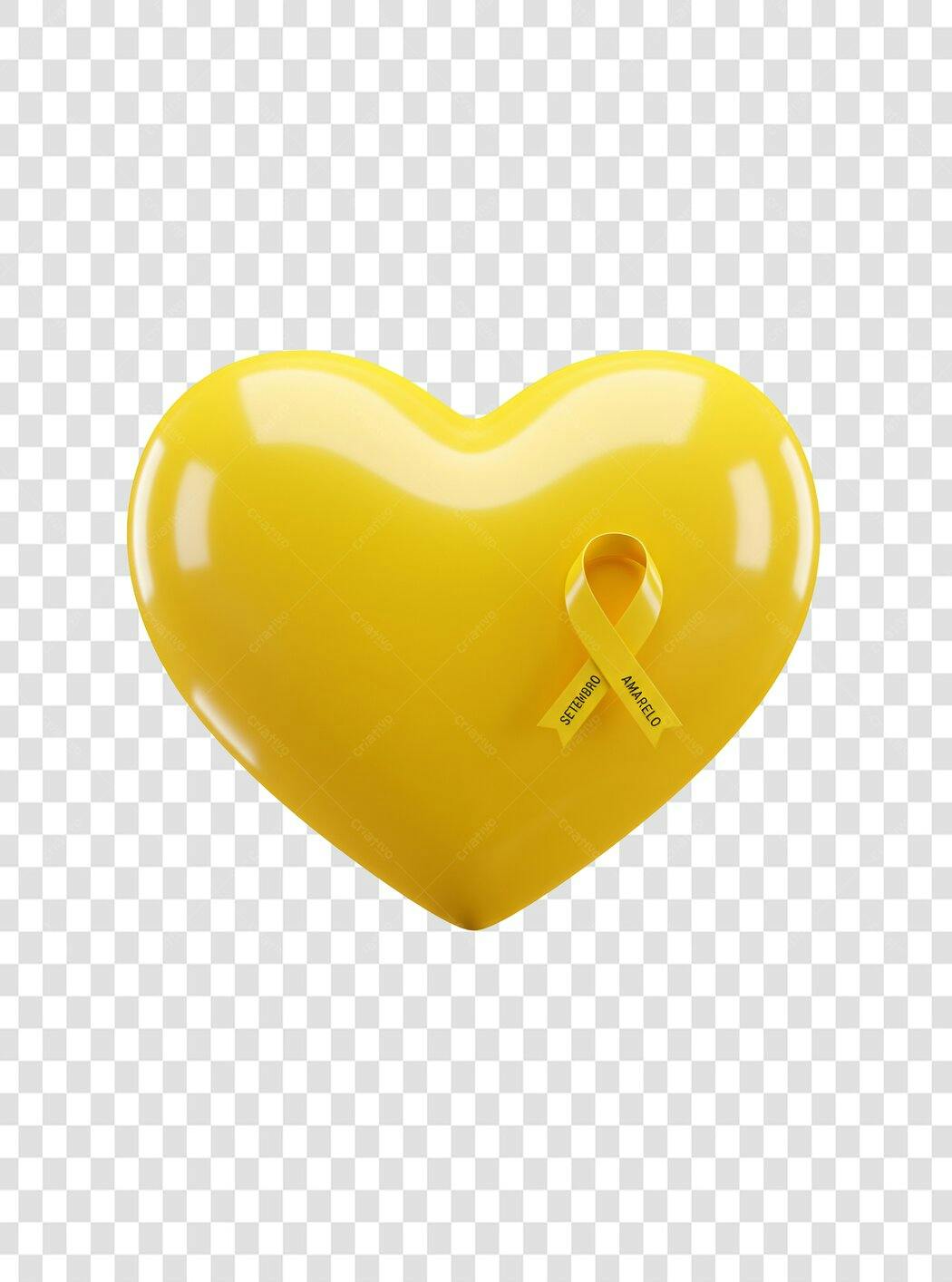 Icone Setembro Amarelo PNG com fundo transparente