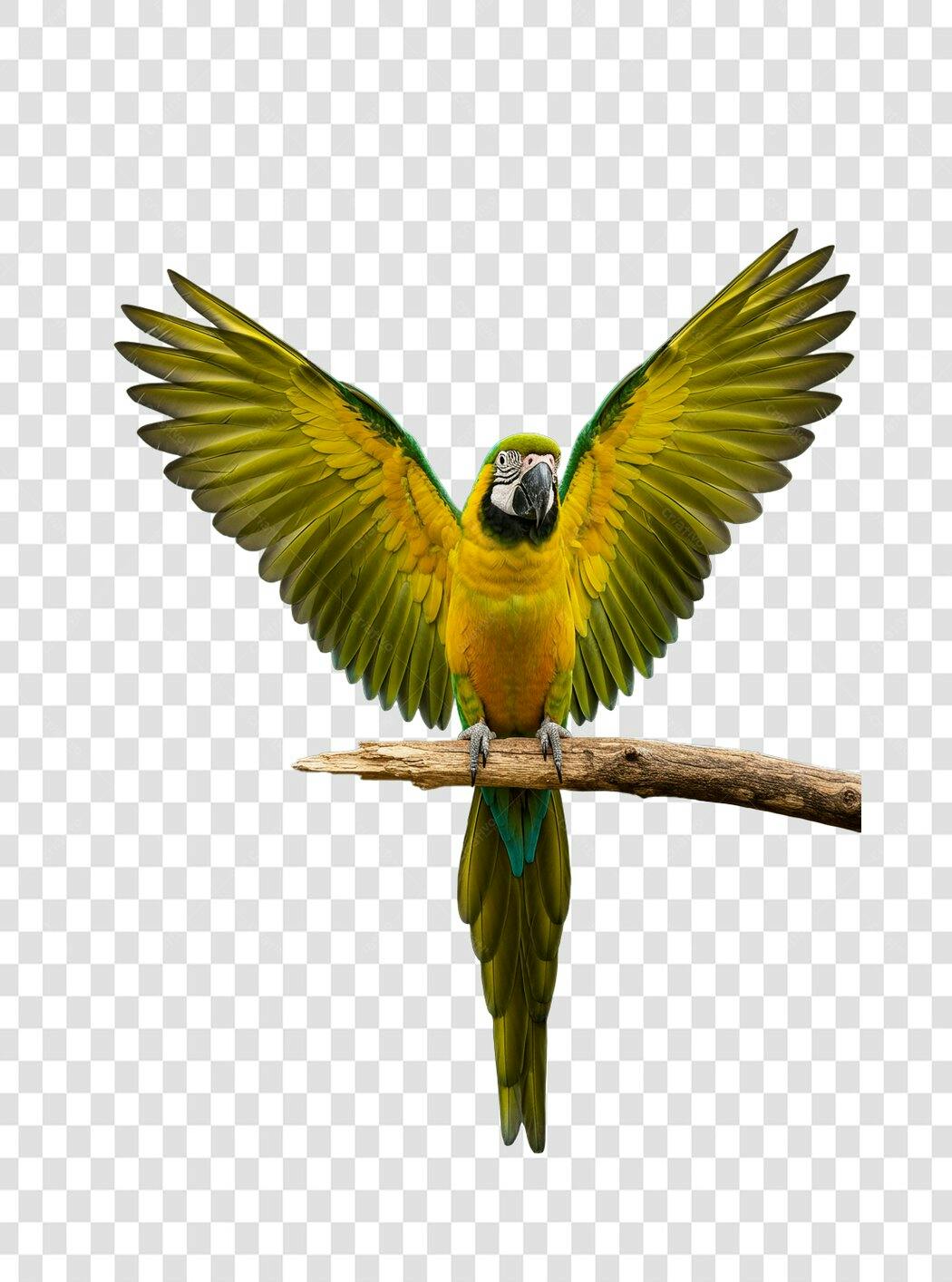 Icone Arara Amarela PNG com fundo transparente