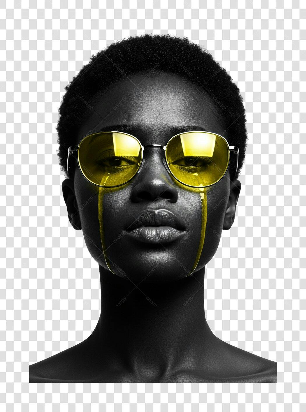 Icone Moda Preto e Amarelo PNG com fundo transparente