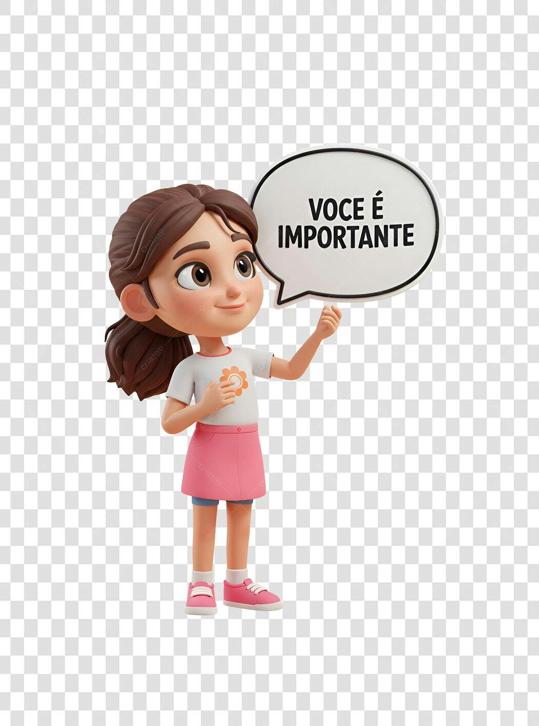 Icone Menina Você é Importante PNG com fundo transparente