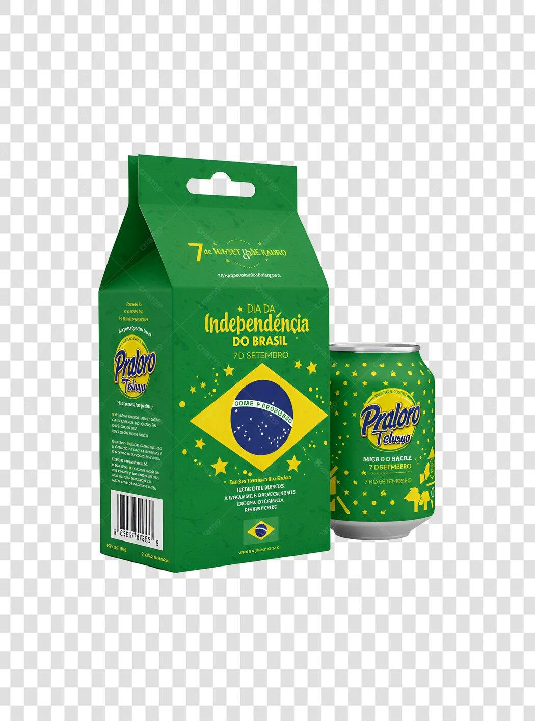 Embalagem PNG Dia da Independência Brasil com fundo transparente