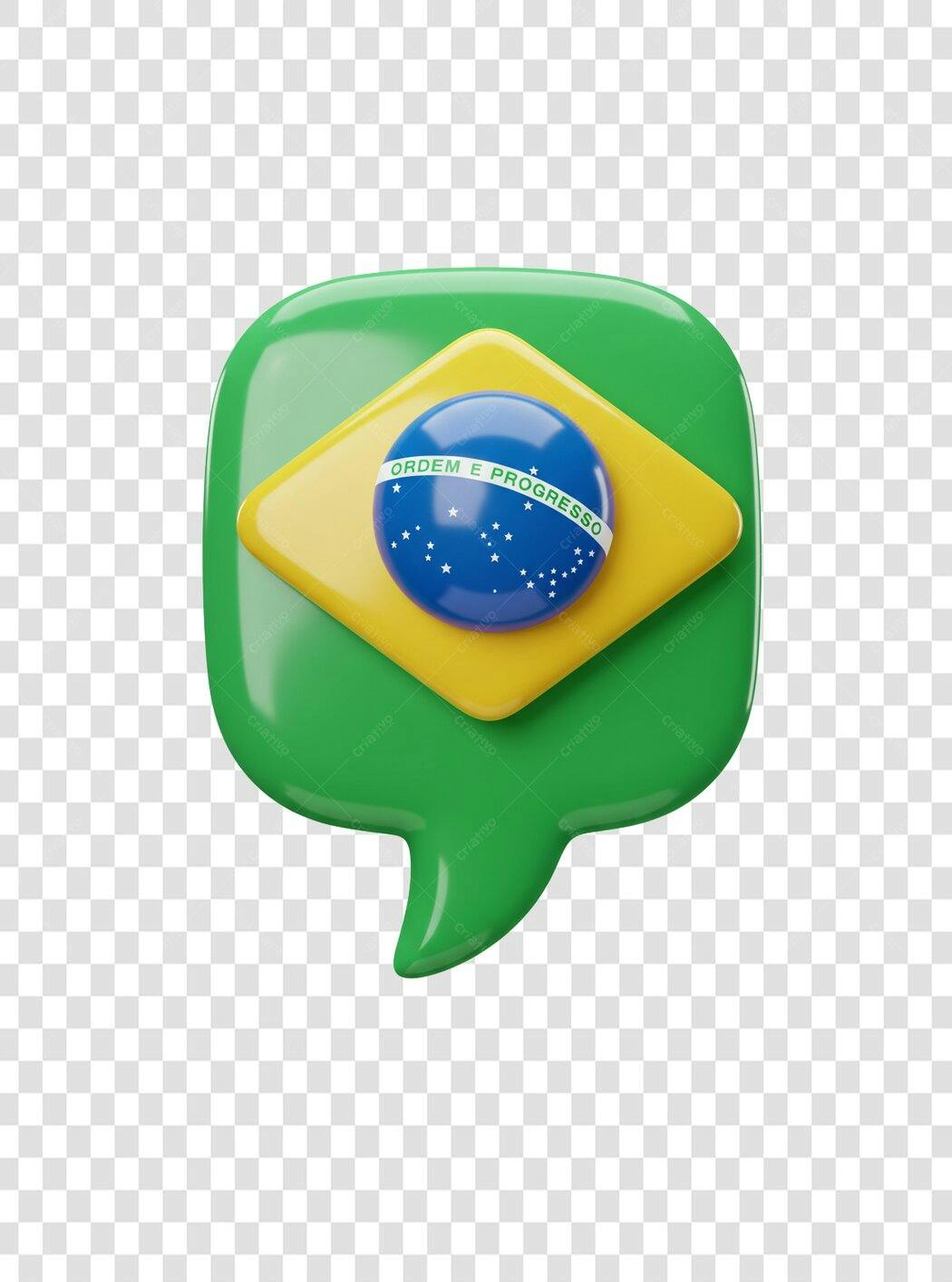 Ícone Bandeira Brasil PNG com fundo transparente