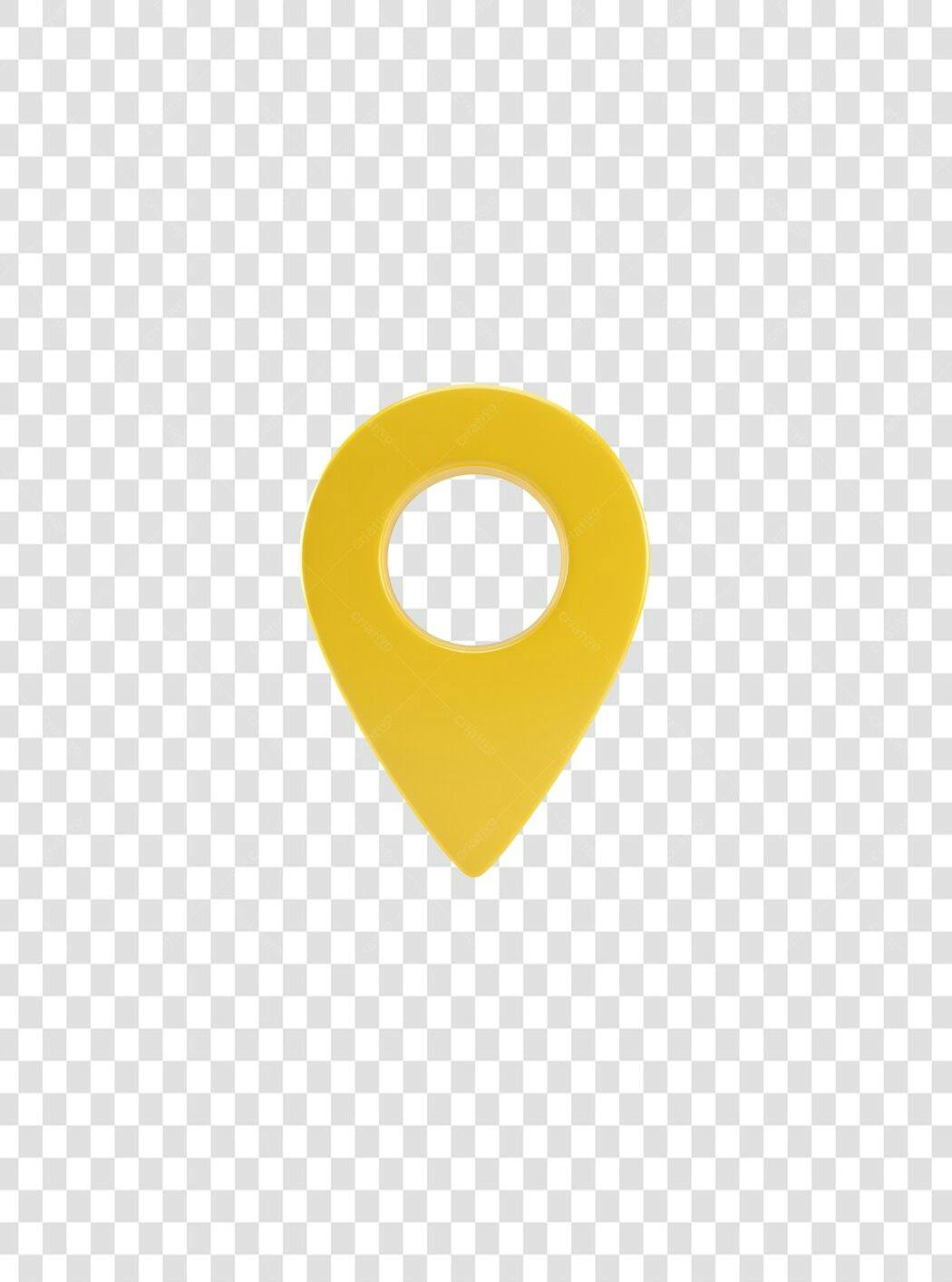 Icone de Localização Amarelo PNG com fundo transparente