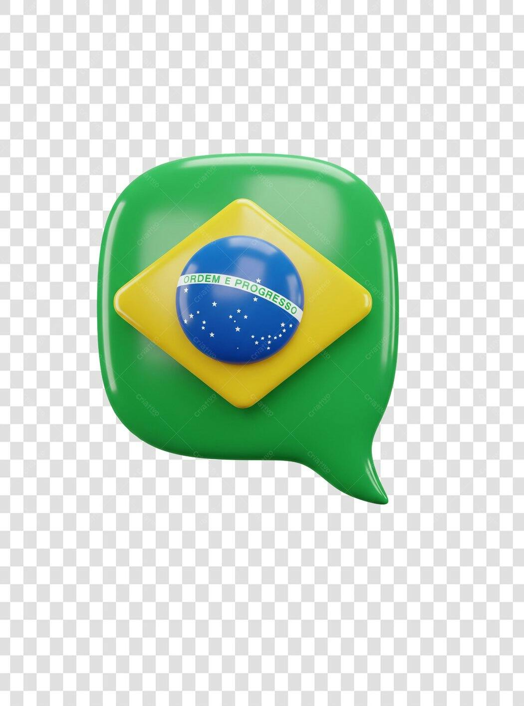 Ícone Bandeira Brasil PNG com fundo transparente