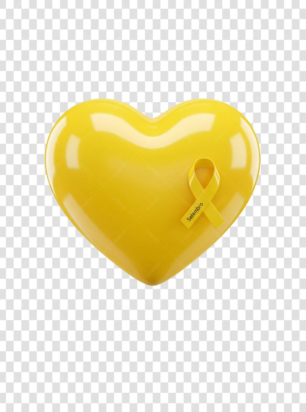 Icone Setembro Amarelo PNG com fundo transparente