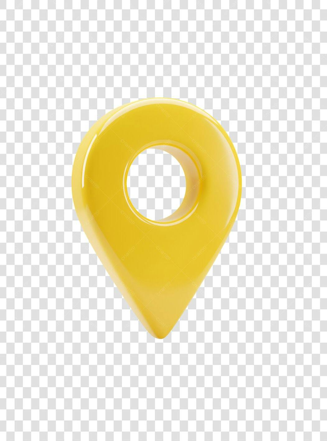 Icone de localização amarelo PNG com fundo transparente