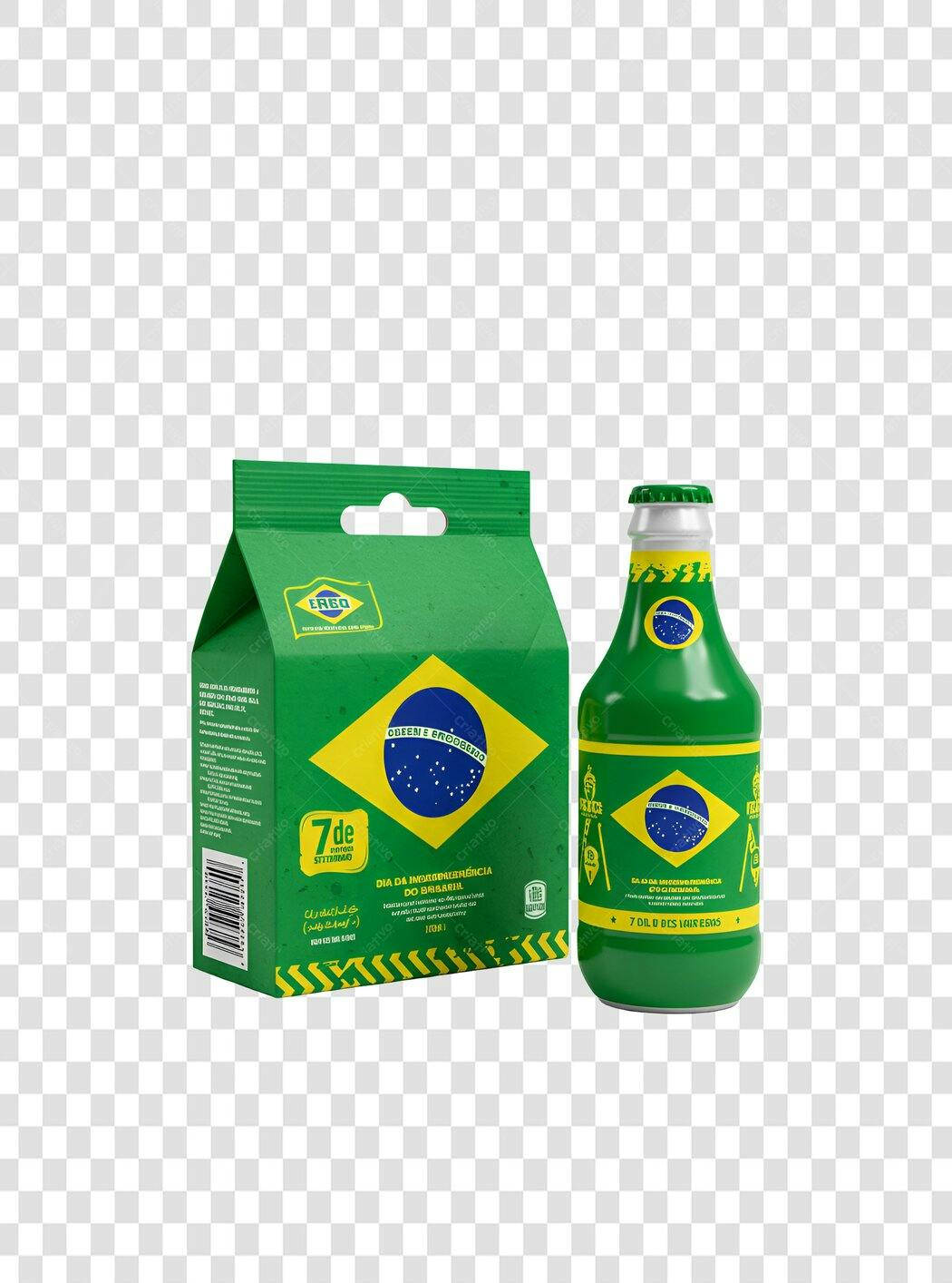 Embalagem PNG Dia da Independência Brasil com fundo transparente