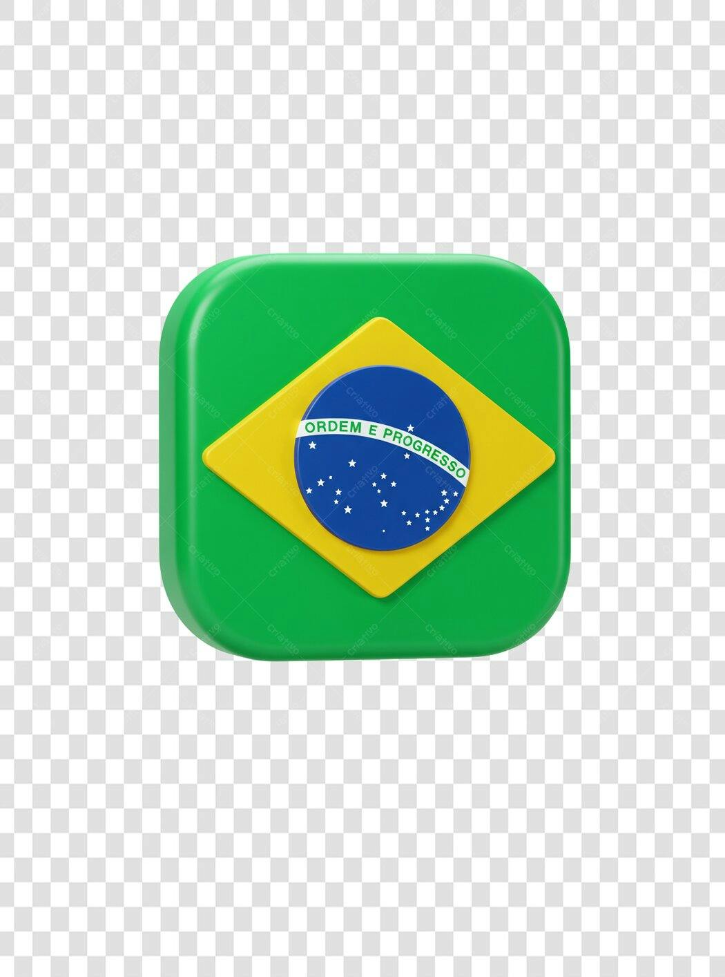 Icone Bandeira Brasil PNG com fundo transparente