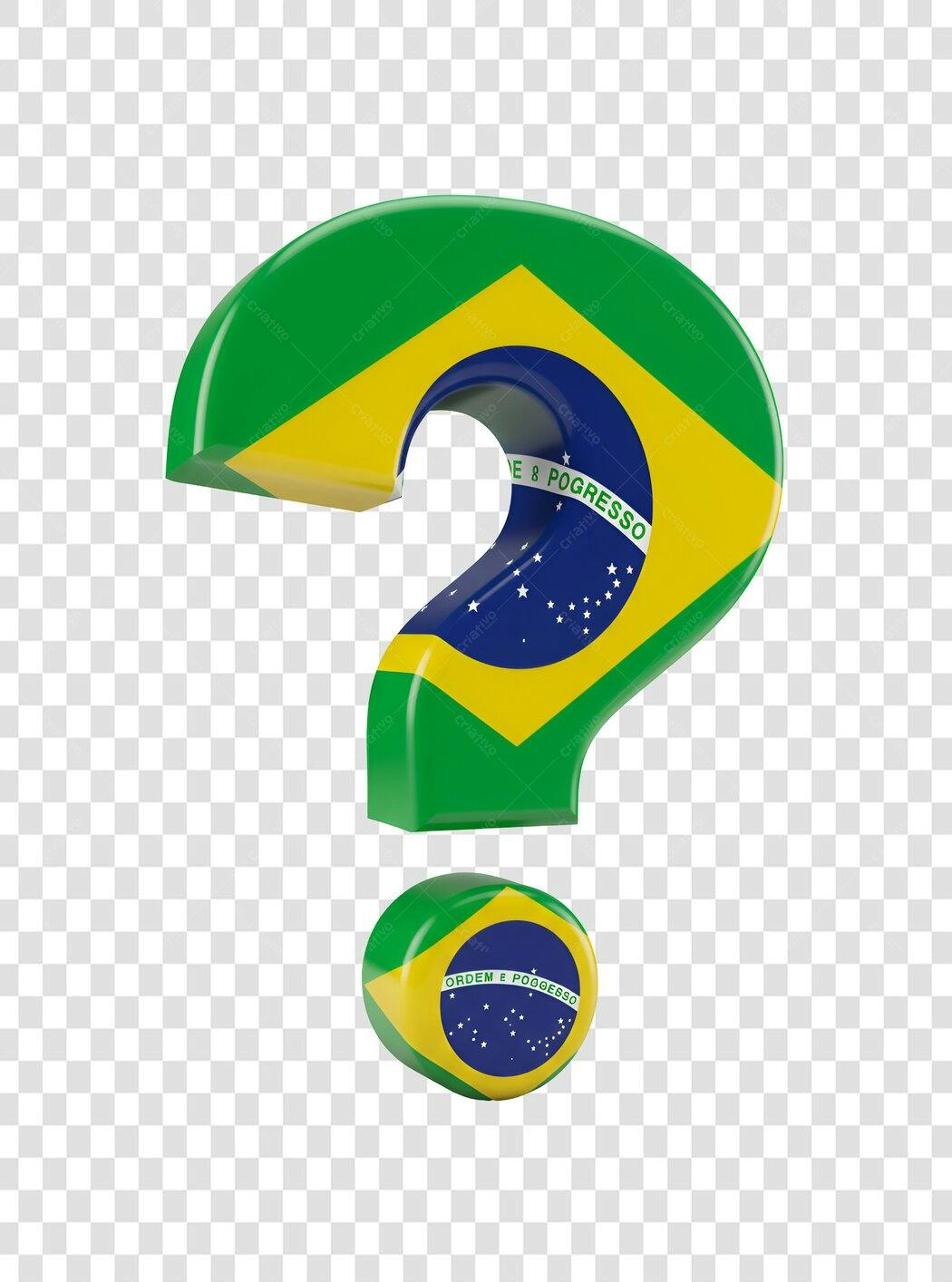 Ícone Brasil Ponto de Interrogação PNG com fundo transparente