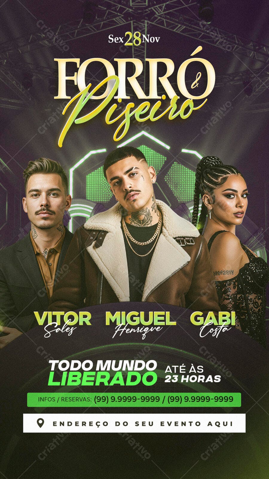 Flyer Forró e Piseiro PSD Editável