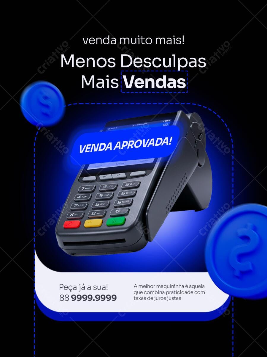 Flyer para Maquininha de Cartão PSD Editável